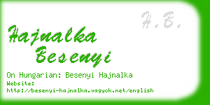 hajnalka besenyi business card